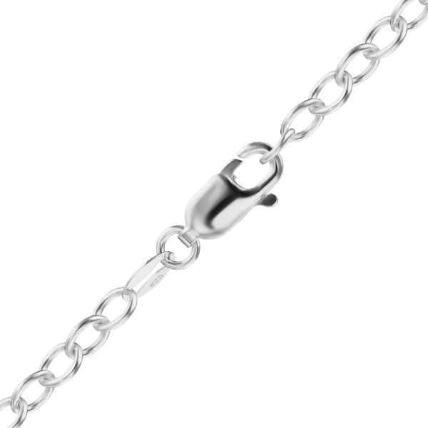 Finished Light Round Cable Anklet in Sterling Silver (6.30 mm - 7.30 mm)