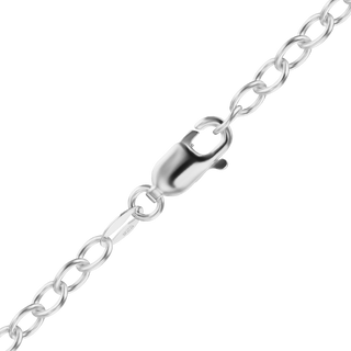 Finished Light Round Cable Bracelet in Sterling Silver (6.30 mm - 7.30 mm)