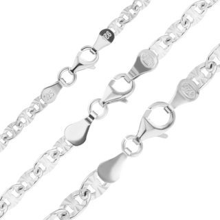 Finished Mariner Cable Anklet in Sterling Silver (3.80 mm - 6.10 mm)