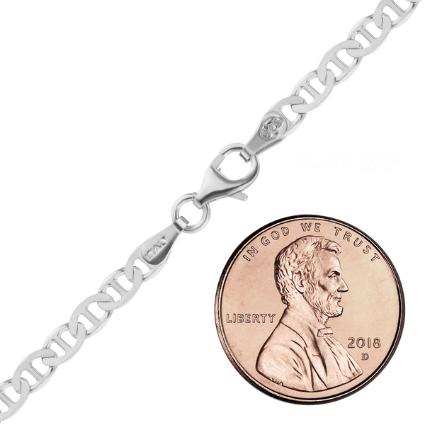 Finished Mariner Curb Bracelet in Sterling Silver (3.50 mm - 7.80 mm)