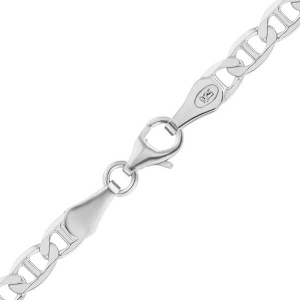 Finished Mariner Curb Bracelet in Sterling Silver (3.50 mm - 7.80 mm)