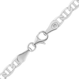 Finished Mariner Curb Necklace in Sterling Silver (3.50 mm - 7.80 mm)