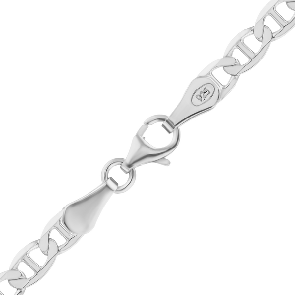 Finished Mariner Curb Necklace in Sterling Silver (3.50 mm - 7.80 mm)