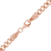 Finished Classic Curb Necklace in Sterling Silver 18K Pink Gold Finish (1.50 mm - 11.00 mm)