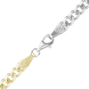 Finished Classic Curb Necklace in Sterling Silver 18K Yellow Gold Two Tone Finish (1.50 mm - 11.00 mm)