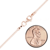 Finished Classic Curb Necklace in Sterling Silver 18K Pink Gold Finish (1.50 mm - 11.00 mm)