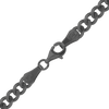 Finished Classic Curb Necklace in Sterling Silver Black Rhodium (1.50 mm - 11.00 mm)