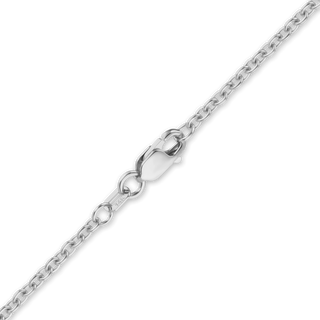 Finished Medium Round Cable Anklet in 14K White Gold (1.05 mm - 3.25 mm)