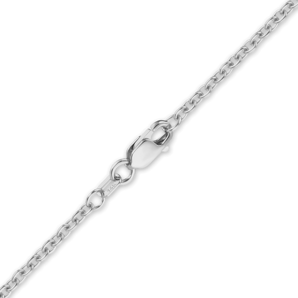 Finished Medium Round Cable Bracelet in 14K White Gold (1.05 mm - 3.25 mm)