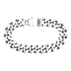 Finished Men's Cuban Curb Bracelet in Sterling Silver Rhodium Finish (7.30 mm - 20.00 mm)