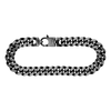 Finished Sterling Silver Men's Cuban Curb Bracelet with Black Ruthenium Finish (9.00 mm - 13.00 mm)