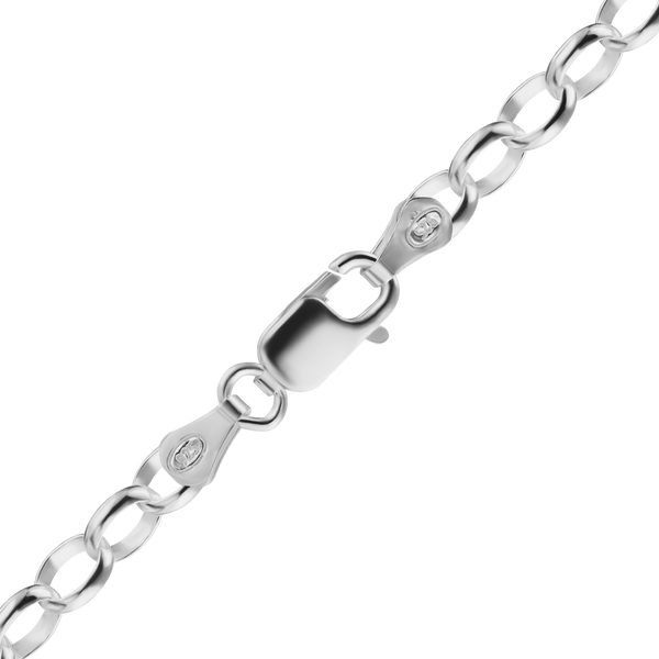 Finished Oval Rolo Bracelet in Sterling Silver (2.60 mm - 5.00 mm)