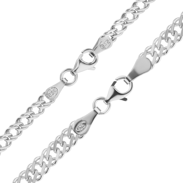 Finished Rambo Anklet in Sterling Silver (3.50 mm - 4.60 mm)