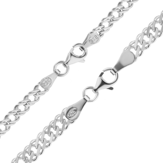 Finished Rambo Anklet in Sterling Silver (3.50 mm - 4.60 mm)