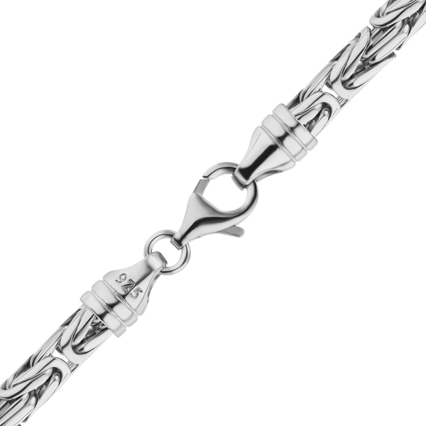 Finished Round Byzantine Handmade Bracelet in Sterling Silver (5.90 mm)