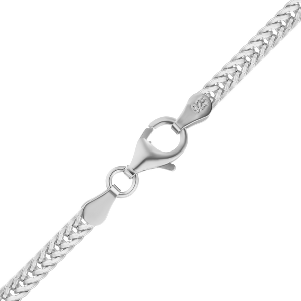 Finished Round Foxtail Anklet in Sterling Silver (3.20 mm)