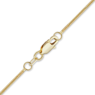 Finished Round Snake Anklet in 18K Yellow Gold (1.00 mm - 1.95 mm)