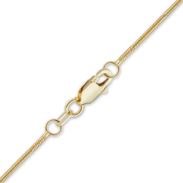 Finished Round Snake Necklace in 14K Yellow Gold (1.00 mm - 1.95 mm)