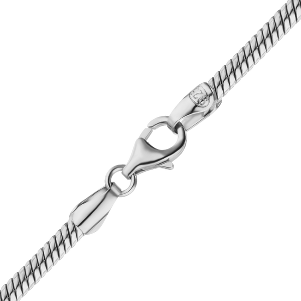 Finished Round Snake Necklace in Sterling Silver (0.90 mm - 3.00 mm)