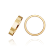 14K Yellow Gold Flat Wedding Bands with Optional Engraving  (4.0 mm)