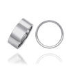 Sterling Silver Flat Wedding Bands with Optional Engraving  (8.0 mm)