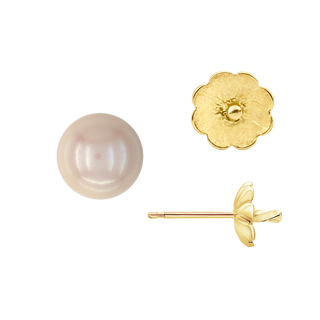 Pearl Cup Earrings with Peg