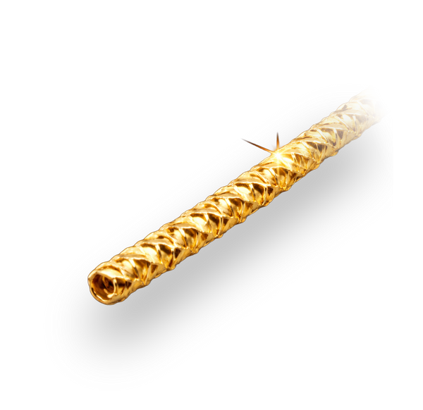 Yellow Gold-Filled Round Glitter Wire