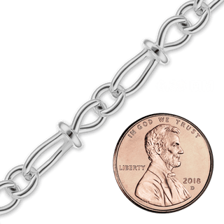 Bulk / Spooled Handmade Chain in Sterling Silver (6.30 mm)
