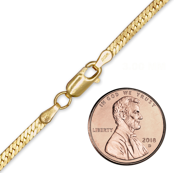 Finished Herringbone Bracelet in 14K Gold-Filled (3.00 mm - 5.80 mm)