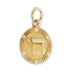 14K Gold Chai Circle Pendant (13 x 9 mm)