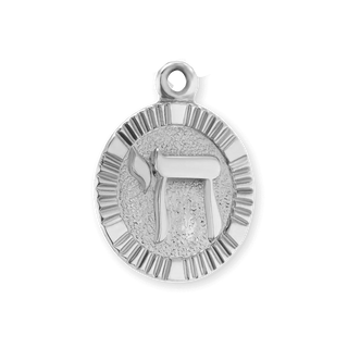 14K Gold Chai Circle Permanent Charm (13 x 9 mm)