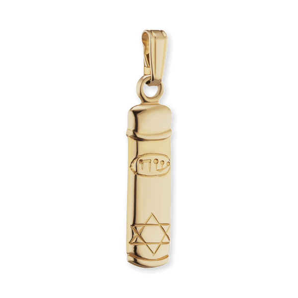 Sterling Silver Mezuzah Specialty Pendant (22 x 4 mm)