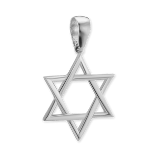 14K Gold Star of David Pendant (32 x 21 mm)