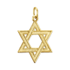 14K Gold Star of David with Detailed Edge (27 x 17 mm - 32 x 22 mm)