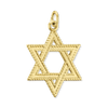 14K Gold Star of David with Detailed Edge (27 x 17 mm - 32 x 22 mm)