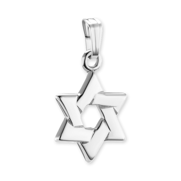 14K Gold Star of David Pendant (20 x 11 mm)