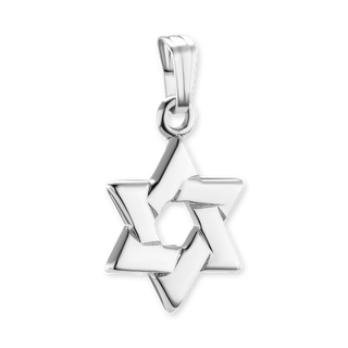 14K Gold Star of David Pendant (20 x 11 mm)