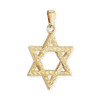 14K Gold Star of David Pendant (22 x 14 mm)