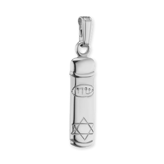 Sterling Silver Mezuzah Specialty Pendant (22 x 4 mm)