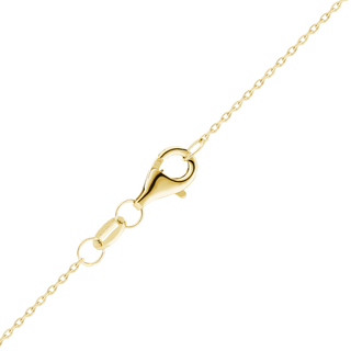 Finished Light Round Cable Necklace in Sterling Silver 18K Yellow Gold Finish (1.00 mm)