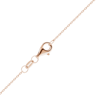 Finished Light Round Cable Necklace in Sterling Silver 18K Pink Gold Finish (1.00 mm)