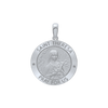 Sterling Silver Round Saint Theresa Medallion (5/8 inch - 1 inch)