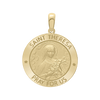 14K Gold Round Saint Theresa Medallion (1 inch)