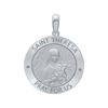 Sterling Silver Round Saint Theresa Medallion (5/8 inch - 1 inch)