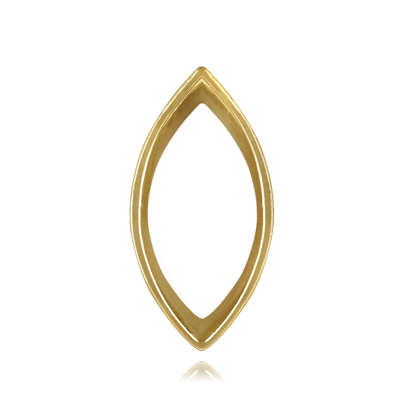 Marquise Shape Tapered Bezels With Airline in 14K Gold (2.25 x 1.00 mm - 11.75 x 6.50 mm)