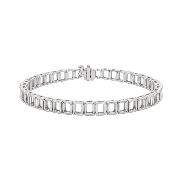Emerald North-South 4 Prong Bracelet Mounting in 14K Gold