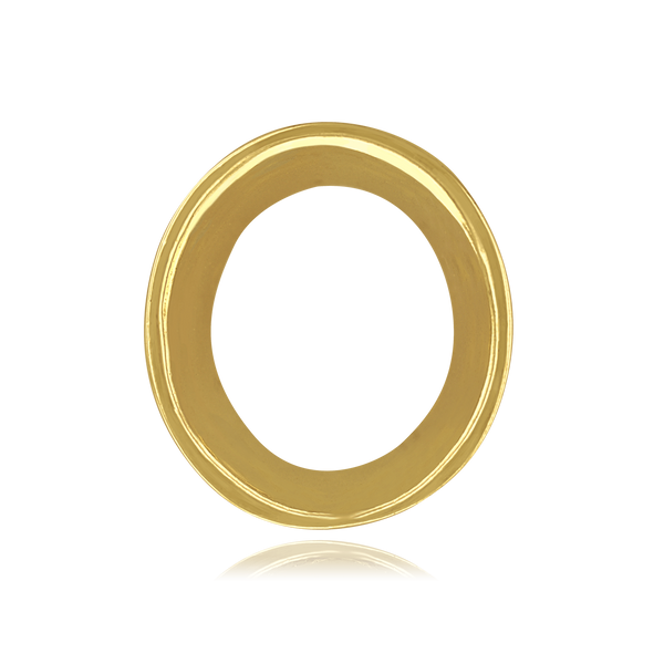 Oval Tapered Bezels in 14K Gold (4.50 x 3.00 mm - 14.00 x 12.00 mm)