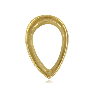 Pear Shape Tapered Bezels With Airline in 14K Gold (2.50 x 1.25 mm - 13.50 x 9.00 mm)