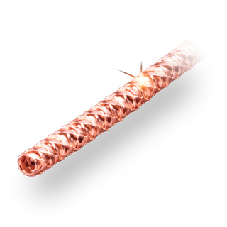 Pink Gold-Filled Round Glitter Wire