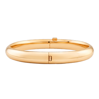 Hinged Bangle Bracelet with Smooth Round Design in Gold Filled